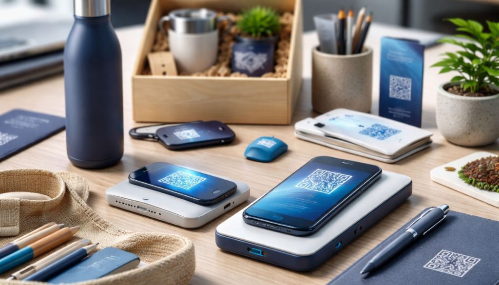 Articles promotionnels tendance sur bureau moderne