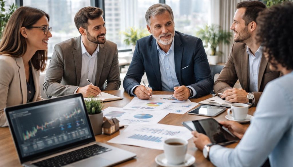 Réunion d'affaires professionnelle en cours