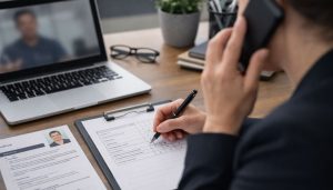 Entretien téléphonique avec évaluation professionnelle