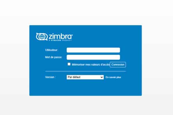 connexion zimbra