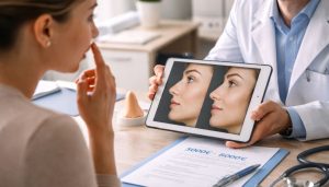 exemple d'uen rhinoplastie ultrasonique