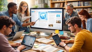 Collaboration sur une encyclopédie numérique