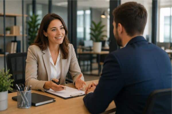Réunion professionnelle dans un bureau moderne