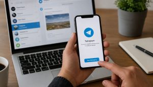 Espace de travail moderne avec smartphone