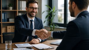 Rencontres professionnelles dans un bureau moderne