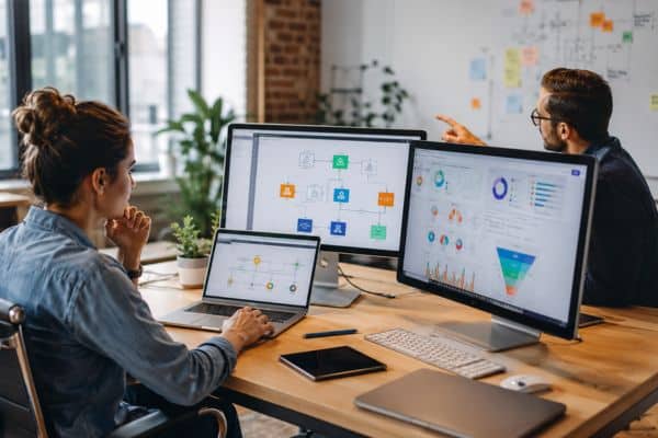 Espace de travail collaboratif moderne