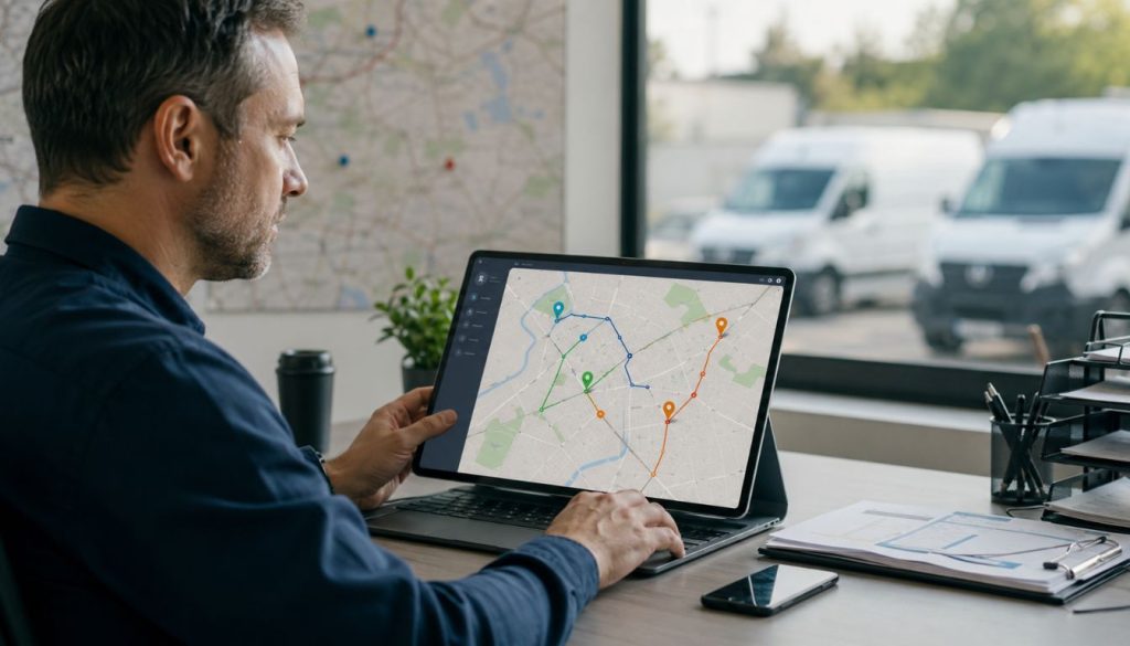 Bureau moderne avec planification des trajets