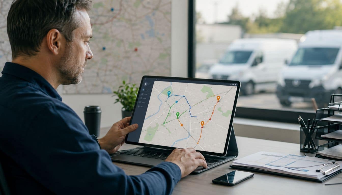 Bureau moderne avec planification des trajets